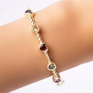 Crystal Multi Heart Cuff