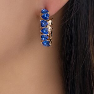 Crystal Lora Hoops (Blue)