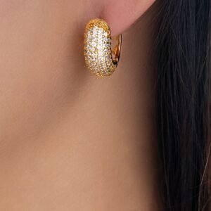 14K Crystal Rya Hoops