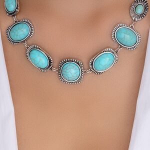 Silver Aria Turquoise Necklace