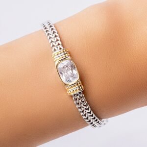 Silver & Gold Crystal Denise Bracelet