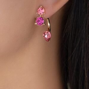 Crystal Robin Earrings (Pink)