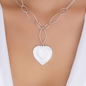 Silver Alexis Heart Necklace
