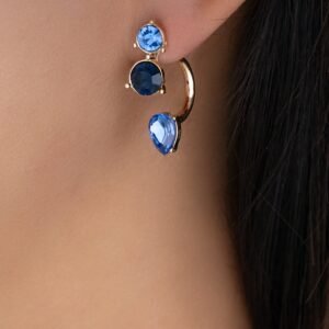 Crystal Robin Earrings (Blue)