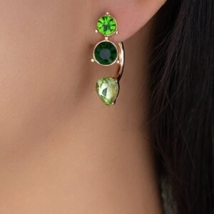Crystal Robin Earrings (Green)