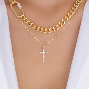 Crystal Georgina Cross Necklace