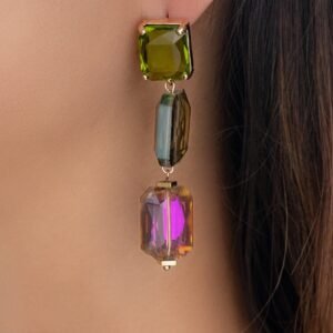 Green & Purple Earrings