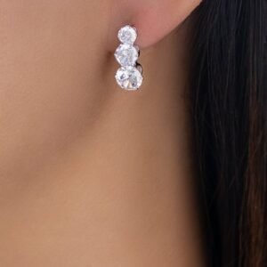 Crystal Maya Earrings (Silver)