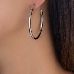 Silver Journey Hoops