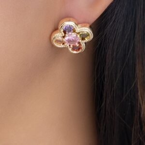 Rainbow Crystal Steffy Earrings