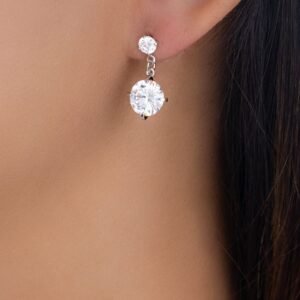 Crystal Millie Earrings (Silver)