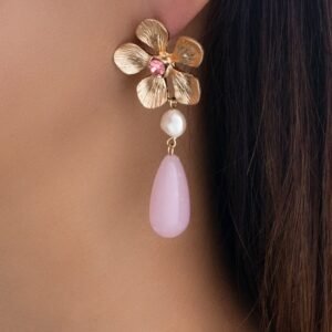 Ada Flower Earrings (Pink)