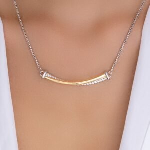 Silver & Gold Chic Bar Necklace