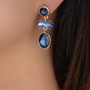 Crystal Evie Earrings (Blue)