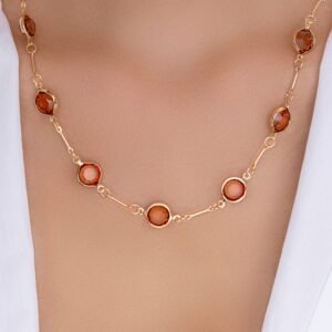 Brown Row Necklace