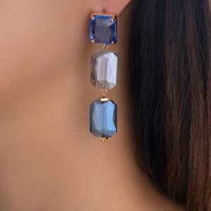 Crystal Addison Earrings (Blue)