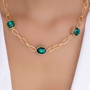 Crystal Jenna Necklace (Emerald)