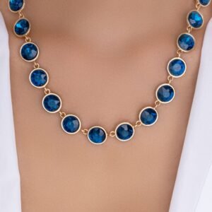 Crystal Alena Necklace (Blue)
