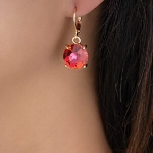 Crystal Debbie Hoops (Pink)