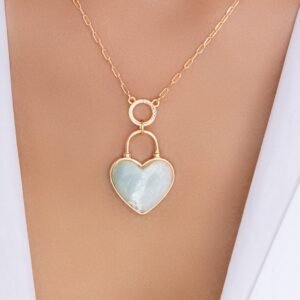 Angelica Heart Necklace (Green)