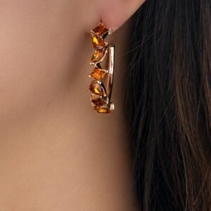 Crystal Lora Hoops (Gold)