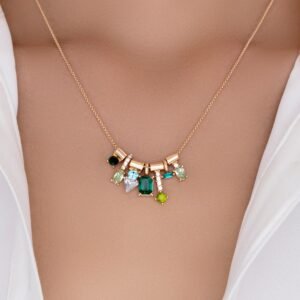 Crystal Celeste Pendant Necklace (Green)